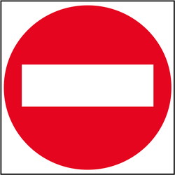 Apli D-sign klistermærke Adgang forbudt 114x114mm