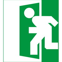 Apli D-sign klistermærke Nødudgang 114x114mm