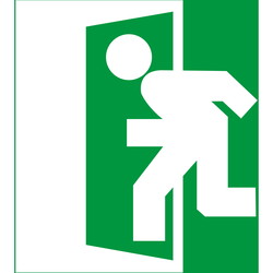 Apli D-sign klistermærke Nødudgang 114x114mm