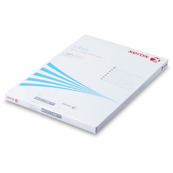 10 x Xerox multietiketter ark 33UP 25x70mm permanent