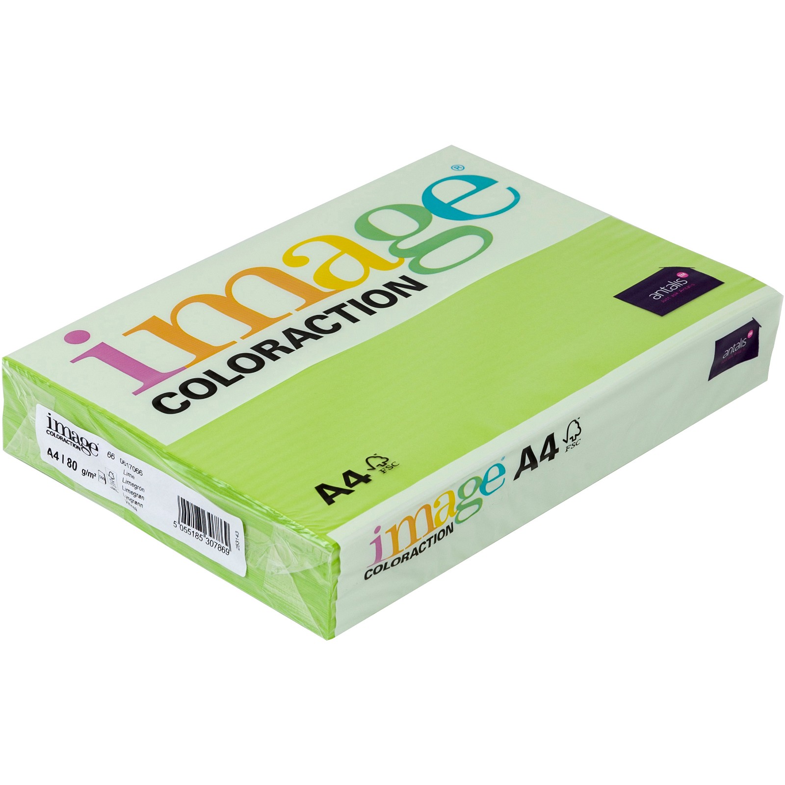 Image Coloraction A4 80g Lime 500 ark