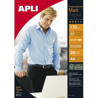 Apli brochurepapir A4 170g mat 20ark