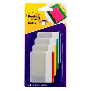 Post-it indexfaner 50,8x38mm 4 stk