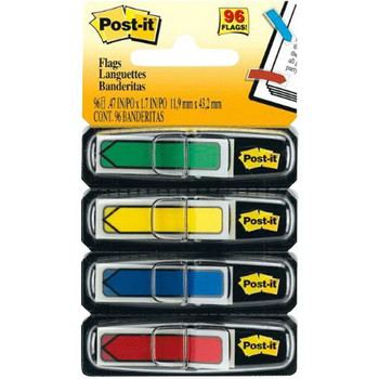 Post-it indexpile i 4 farver