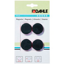 Dahle magneter Ø32mm sort 4stk