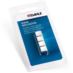 Dahle kubus magneter sølv 4stk