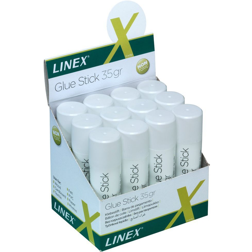 Linex 35 g limstifter i borddisplay