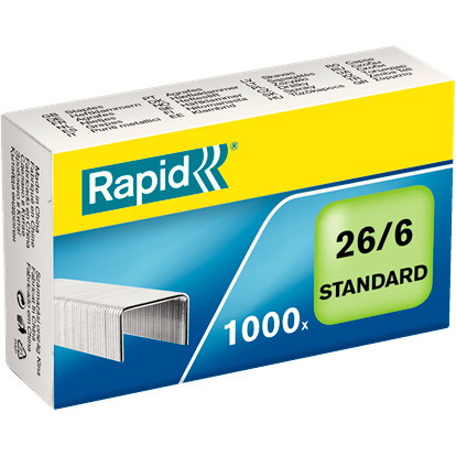 Rapid Standard 26/6 1000 stk. hæfteklammer