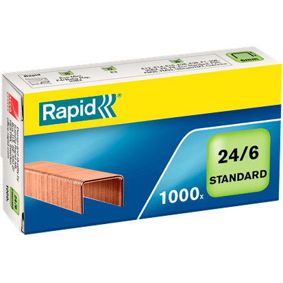 Rapid Standard 24/6 hæfteklammer i kobber