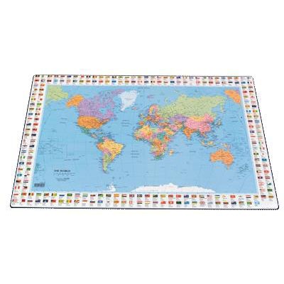 Bantex 40 x 65 cm skriveunderlag med verdenskort