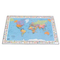 Bantex 40 x 65 cm skriveunderlag med verdenskort