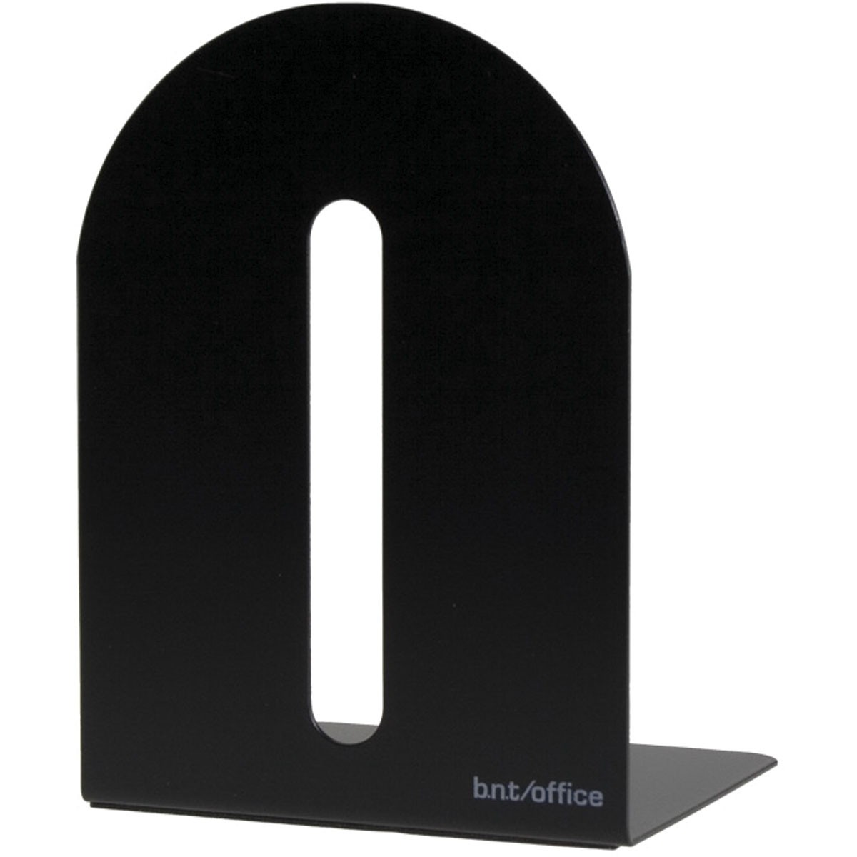BNT bogstøtte i sort metal med en højde på 20 cm
