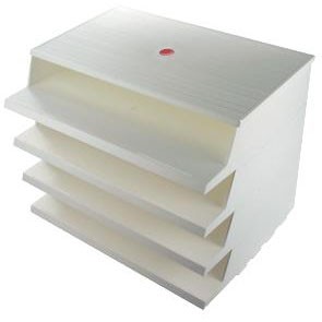 Twinco Panorama tværvendt brevbakkesæt i C4 med 4 bakker i farven hvid