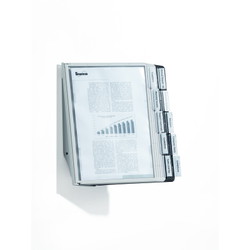 Durable SHERPA WALL 10 registersystem vægmodel i A4 med 10 lommer i farverne sort og grå
