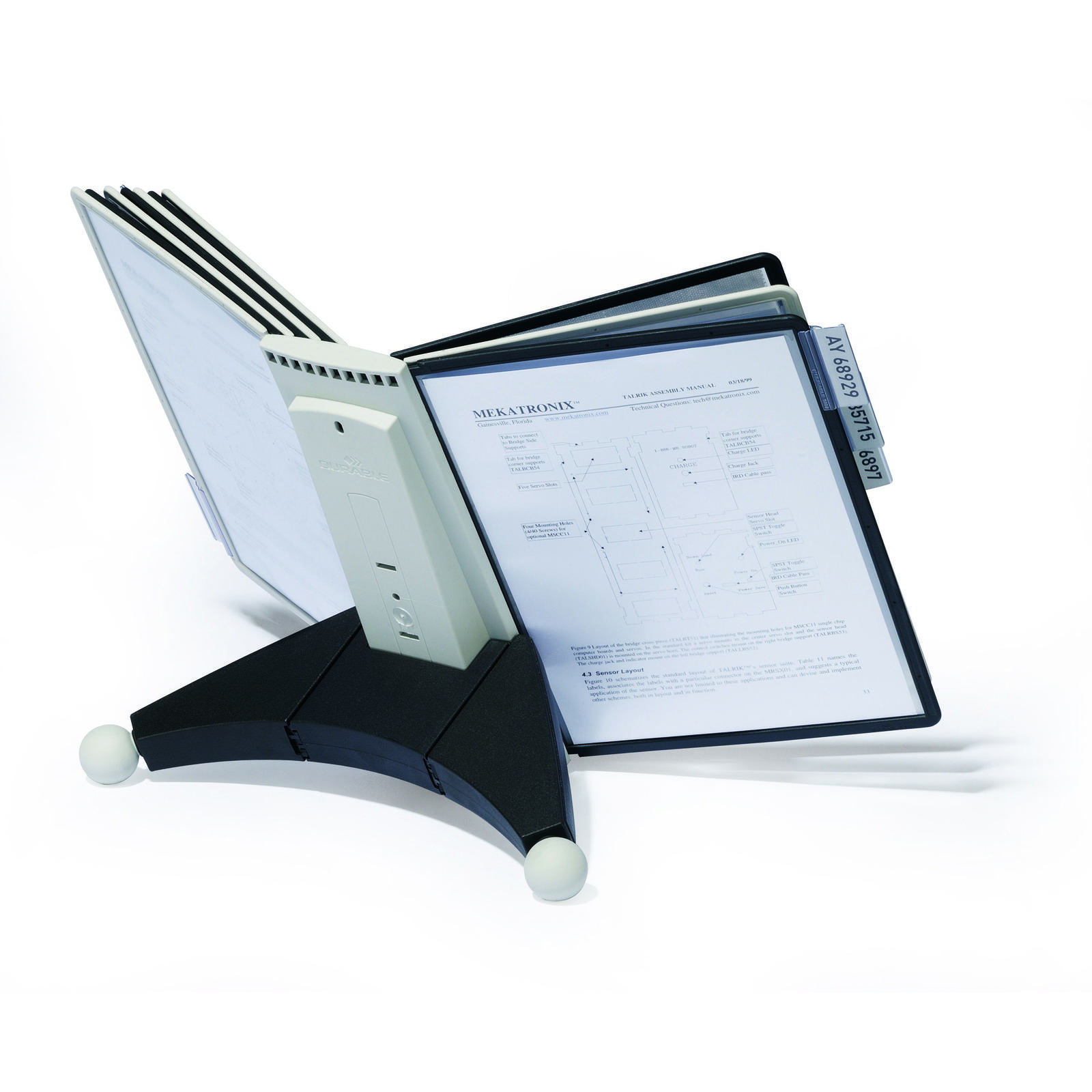 Durable Sherpa Table registersystem A4 sort/grå
