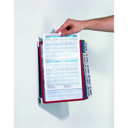 Durable VARIO WALL 10 registersystem vægmodel i A4 med 10 lommer i farver
