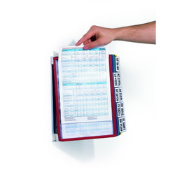 Durable VARIO WALL 10 registersystem vægmodel i A4 med 10 lommer i farver