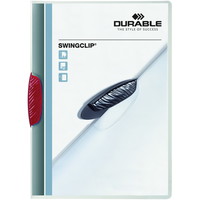 Durable SWINGCLIP klemmappe A4 30 ark rød