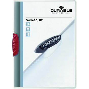 Durable SWINGCLIP klemmappe A4 30 ark rød
