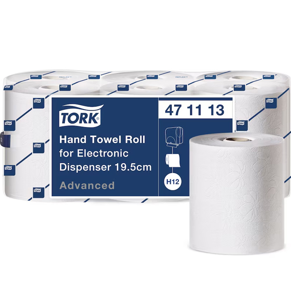 Tork 471113 Advanced H12 2lags aftørringsrulle hvid 6ruller