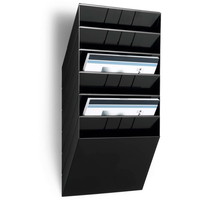 Durable FLEXIBOXX bakkesystem med 6 tværformat rum i farven sort