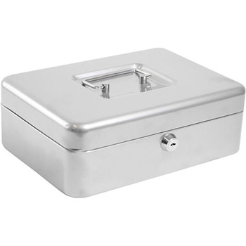 BNT pengekasse af størrelsen large med 6 møntrum i farven gråsølv