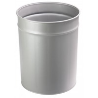 Twinco 20L papirkurv i sølv 