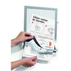 Durable Duraframe selvklæbende magnetramme A4 sølv 2stk