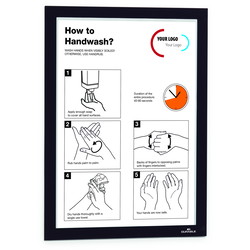Durable Duraframe selvklæbende magnetramme A4 sort 2stk