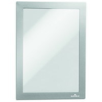 Durable Duraframe selvklæbende magnetramme pk. a 2 stk. i A5 i farven sølv