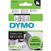 Dymo D1 40910 tape 9mm sort/klar