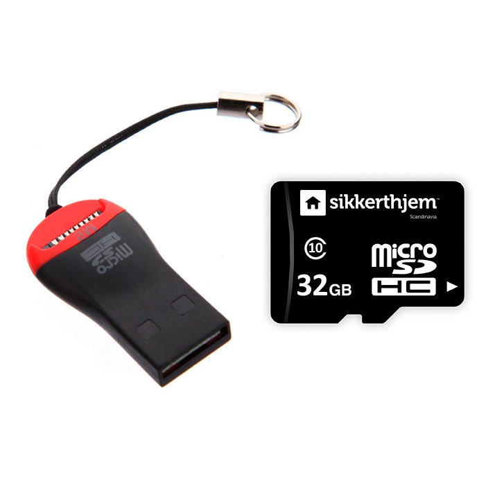 MicroSD-kort inkl. USB adapter 32GB