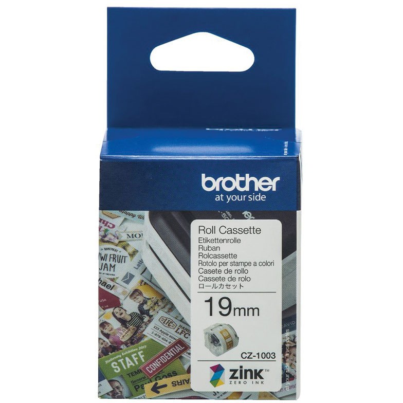 Brother CZ1003 labeletiketter 19mm hvid