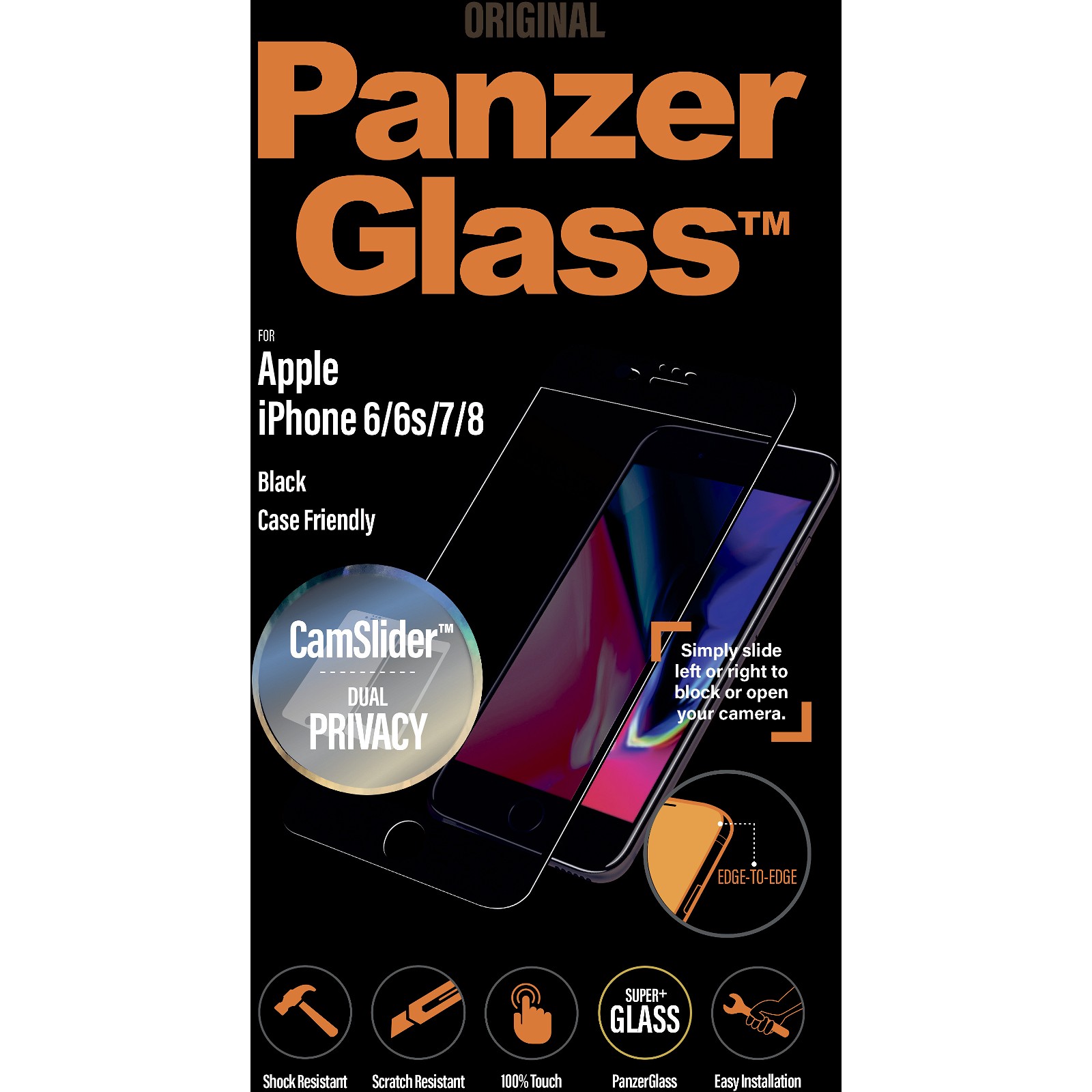PanzerGlass Case Friendly CamSlider t/iPhone 6/6s/7/8