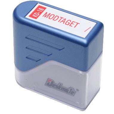 Deskmate KS-18 ”MODTAGET” stempel