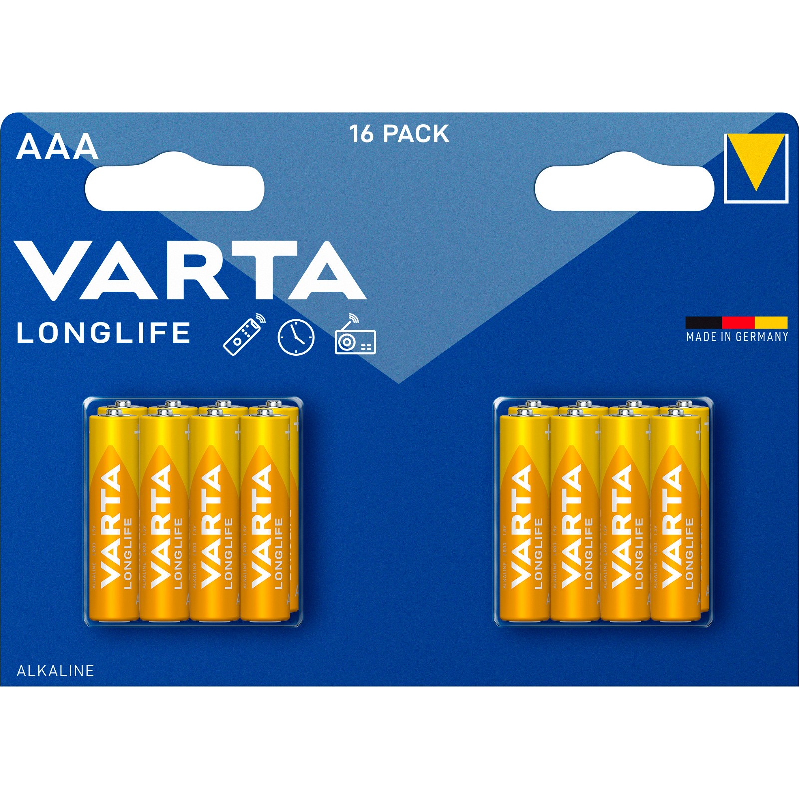 VARTA LONGLIFE AAA-batterier LR03 16 stk