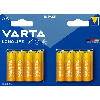 VARTA LONGLIFE AA-batterier LR6 16 stk