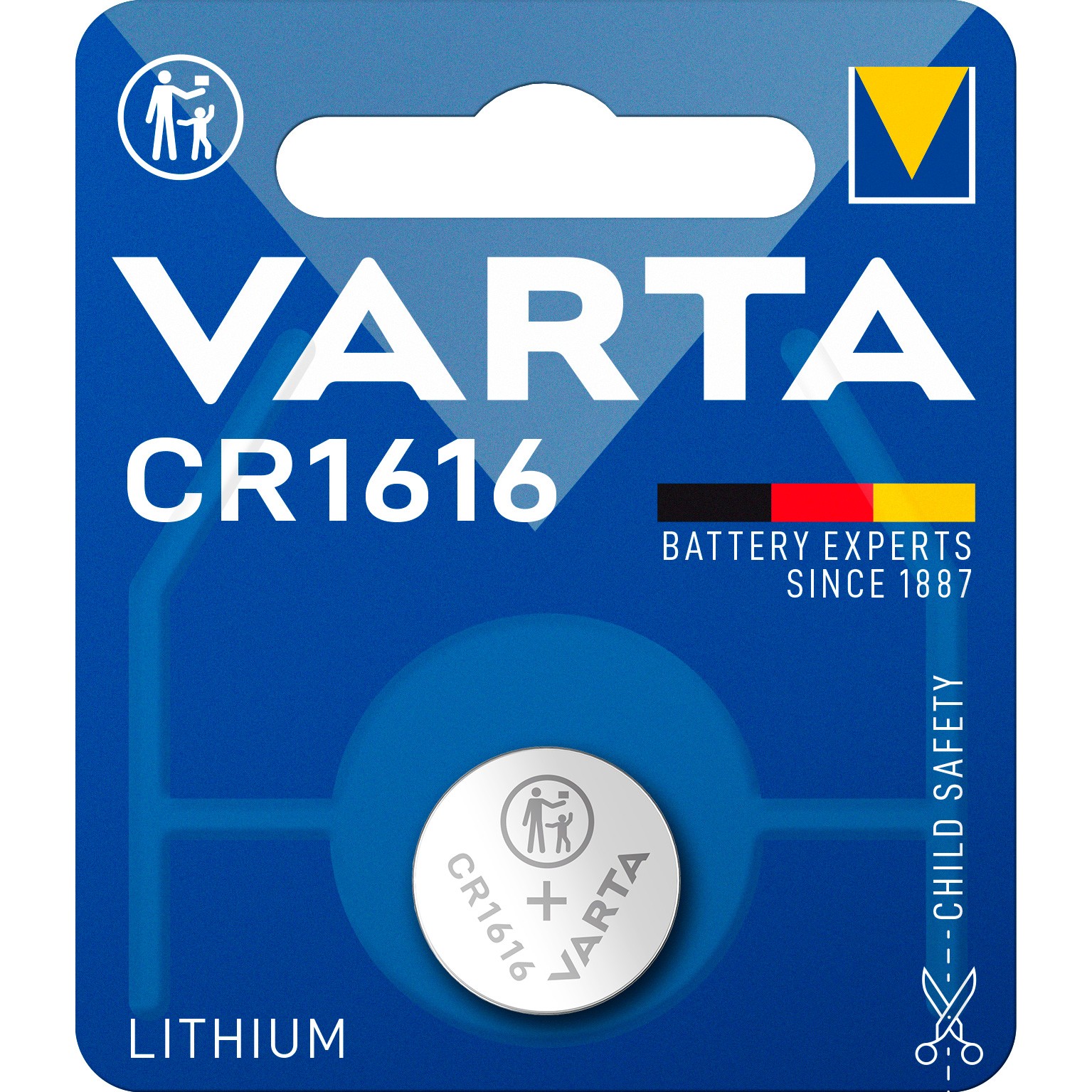 VARTA knapcellebatteri CR1616 1 stk