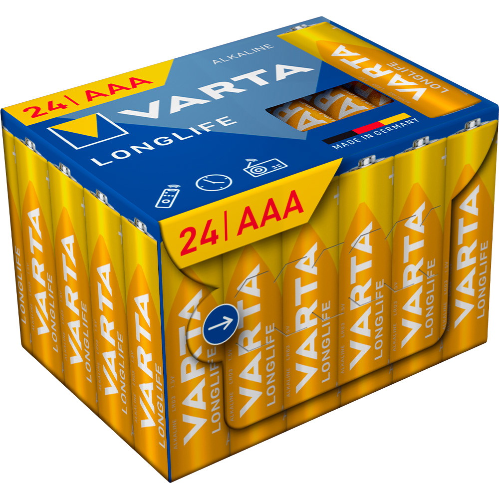 VARTA LONGLIFE AAA-batterier LR03 24 stk