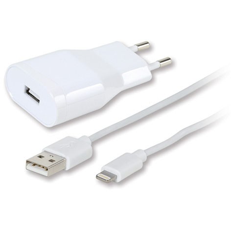 Vivanco Lightning USB hjemmeoplader 1,2 m hvid