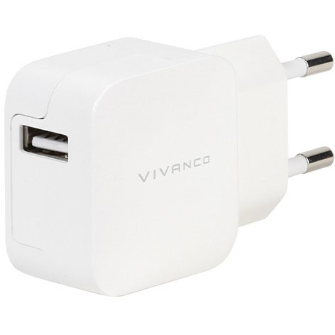 Vivanco USB oplader hvid