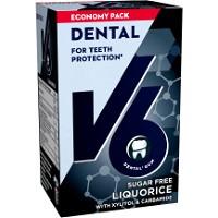 V6 Dental Liquorice tyggegummi 70g