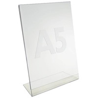 TWINCO akryldisplay med L-fod til A5-format