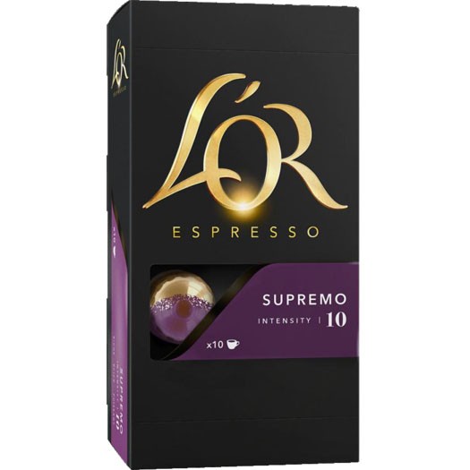 nakke tonehøjde Normalt L'OR Supremo Nespresso 10 kapsler - Daarbak Redoffice A/S