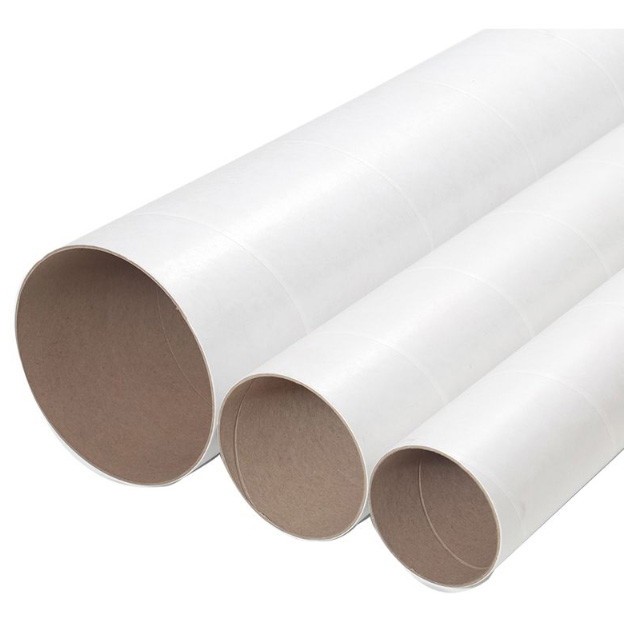 24 x Paprør Ø50mm 650mm uden låg hvid