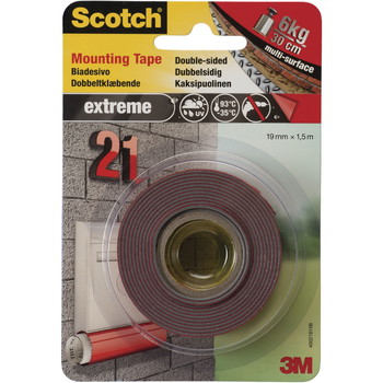Scotch monteringstape 19mmx1,5m rød
