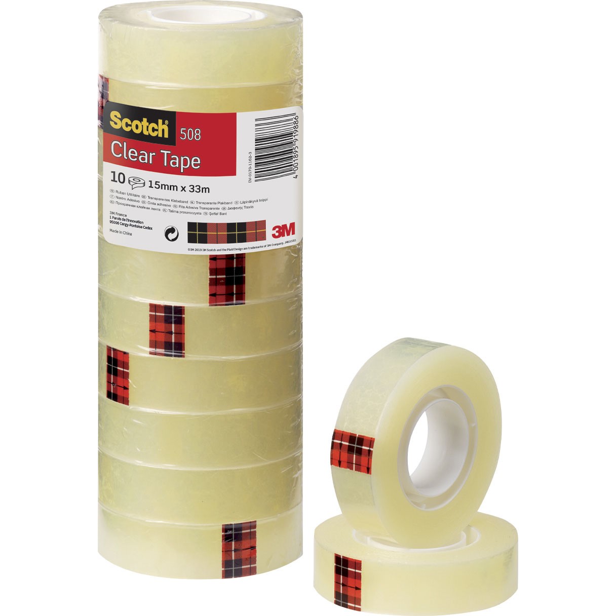 Scotch allround tape 15mmx33m klar 10rl