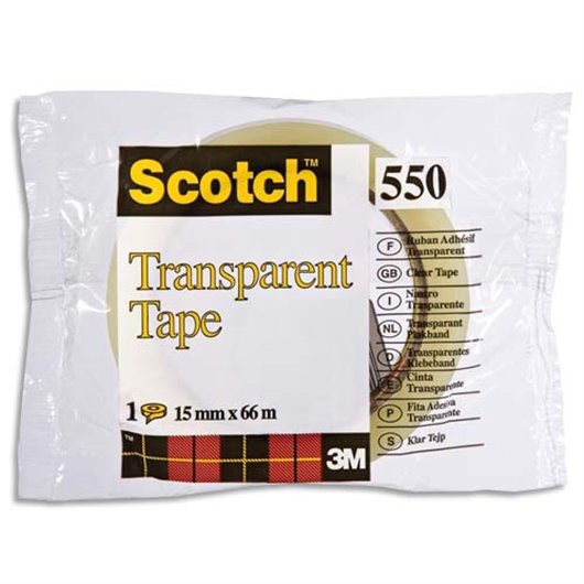 Scotch enkeltpakket kontortape 15mmx66m