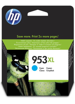 HP 953XL F6U16AE Cyan Blækpatron, 1.600 sider