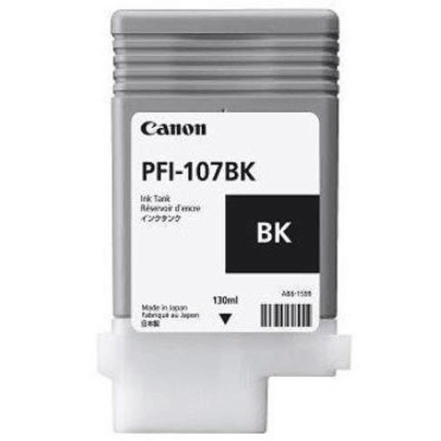 Canon PFI-107BK 6705B001AA Sort Blækpatron, 130 ml